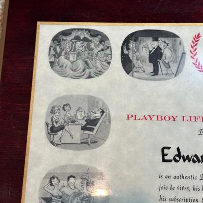PLAYBOY LIFETIME SUBSCRIBER AWARD, PLAYBOY ICE BUCKET AND 3 MAGAZINES