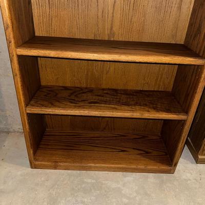 TALL SOLID WOOD BOOKCASE WITH ADJUSTABLE SHELVES