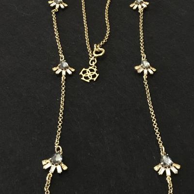 Vintage Ann Taylor, Gold tone rhinestone fashion, necklace