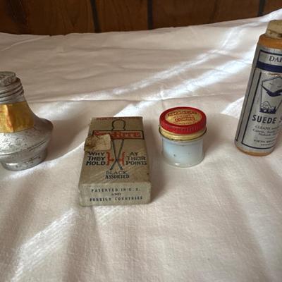 Vintage tins cans and bottles