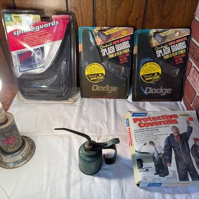 Grain Belt beer lamp Splash guards, protective coveralls, and oil