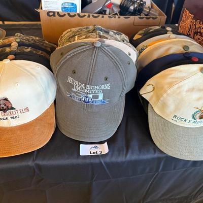 Collection of Baseball Hats - mostly local hunting themes