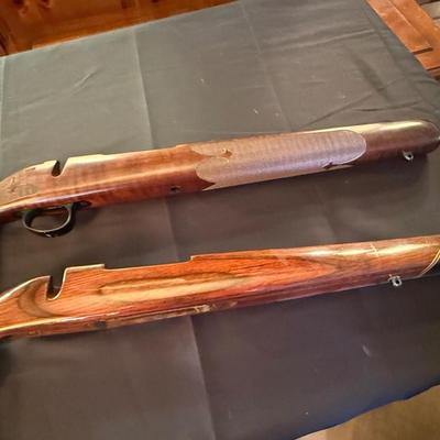 2 New Wood Rifle/Gun stocks - both bolt action rifle style