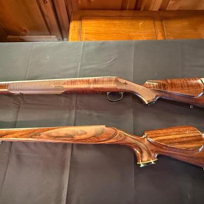 2 New Wood Rifle/Gun stocks - both bolt action rifle style