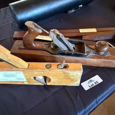 6 Vintage Wood Planers & hand tools