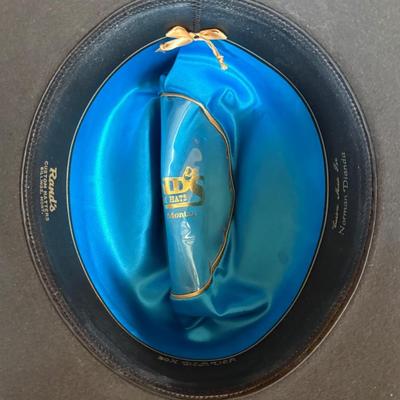 Custom Rand’s Charcoal colored Beaver Cowboy Hat 7-3/8” w/box