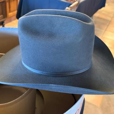 Custom Rand’s Charcoal colored Beaver Cowboy Hat 7-3/8” w/box