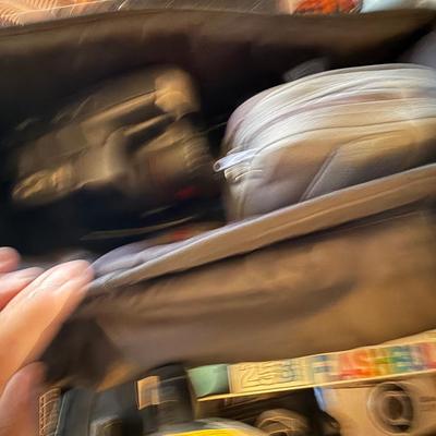 Big lot of camera equipment - Brownie/Panasonic Camcorder/Konica 35mm/some digital camera