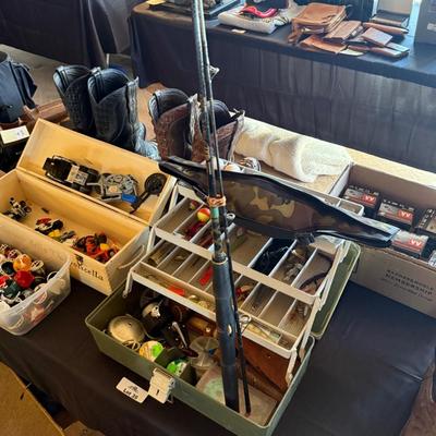 Fishing Pole & Tackle box/tree saw