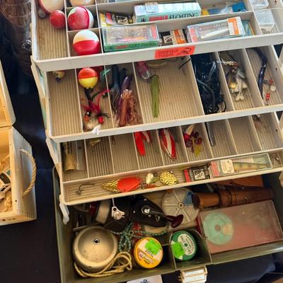 Fishing Pole & Tackle box/tree saw