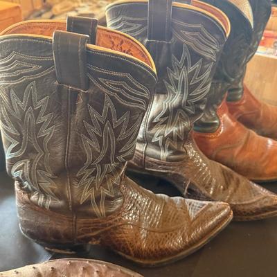 3 pairs of men’s Cowboy Boots Lucchese/Nicona/Lariat