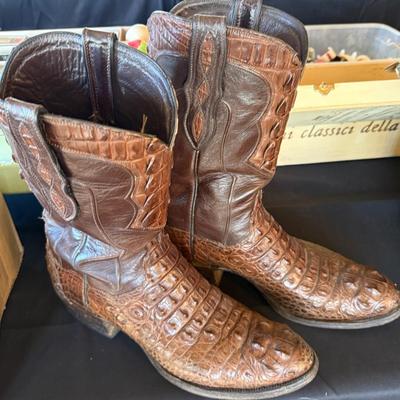 2 Pairs of “Loveless” cowboy boots - 1 brown/1 black