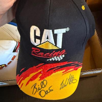 Lot of mostly Nascar themed ball caps/hats