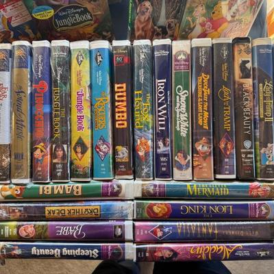 Huge box of about 30 Disney VHS tapes - some new wrapped