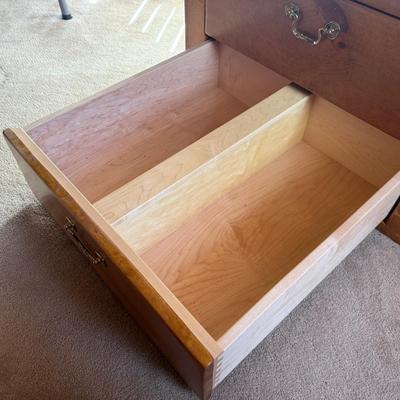 3 drawer custom made 28”w x 24”d x 25”t wood cabinet