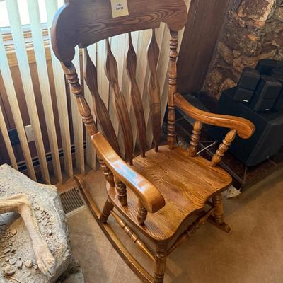 Large wood heavy duty Rocking Chair