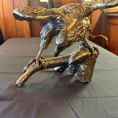 Brass Eagle Sculpture on base