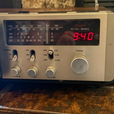 Vintage AM/FM clock Radio & Portable TV Console