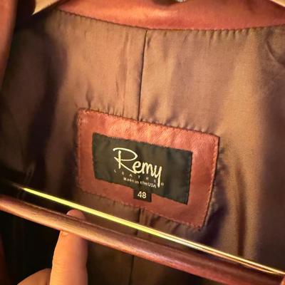 Remy soft leather size 48 black & brown jacket