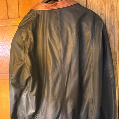 Remy soft leather size 48 black & brown jacket