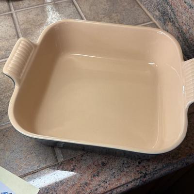 Le Creuset new Casserole Dish 11.05 in 2 tone green/gray