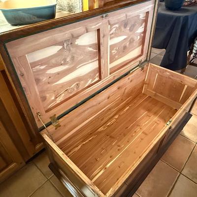 Wooden Cedar Lined Trunk