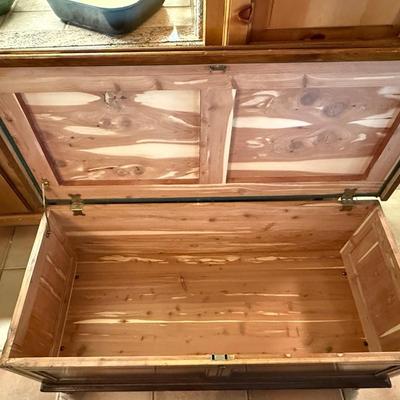 Wooden Cedar Lined Trunk
