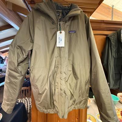 Men’s XL Brown Patagonia line full zippered coat w/hood