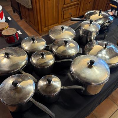 Faberware Huge set of 10 Pans & Electric Skillet all with Lids