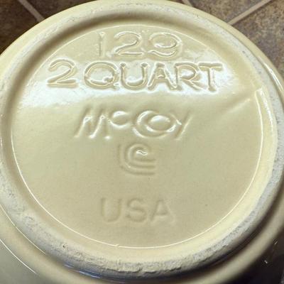 2 McCoy ceramic mixing bowls