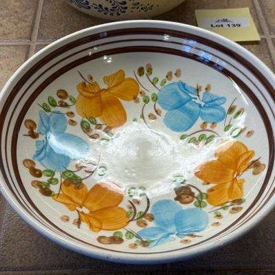 Hand painted Italian ceramic serving bowl