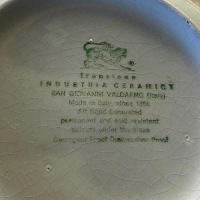 Hand painted Italian ceramic serving bowl