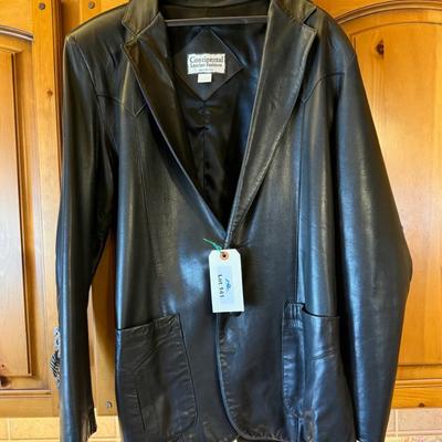 Black Continental 46 Long soft leather Men’s Jacket