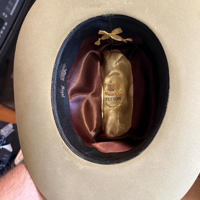 2 Stetson Hats - 1 is 7 & other 7-5/8” and 1 box