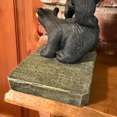 2 Bear Bookends and picture frame