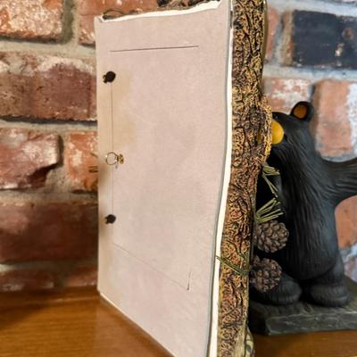 2 Bear Bookends and picture frame