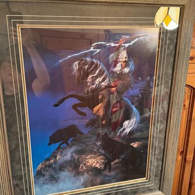 Framed Hermon Adams Lithograph "Ruler of the Winds" 671/1500