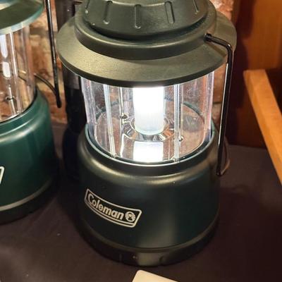 Coleman camping lanterns/Tall Black Maglite & new lantern nightlight + small maglite