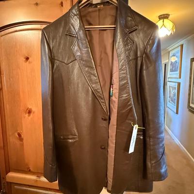 Brown Men’s Leather US Made Pioneerware Jacket