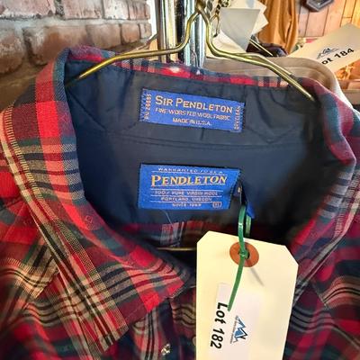 Pendleton XL Red/Green plaid pearl snapped Men’s shirt