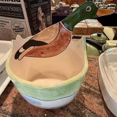 Ceramic duck themed wine chiller/Bowl