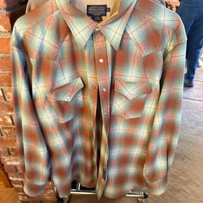 Pendleton XL Green/Red/White Canyon long sleeve shirt