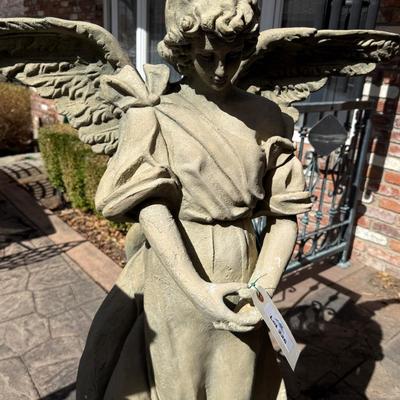 Winged Angel - plaster over resin outdoor statue