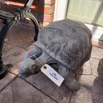 outdoor cement turtle