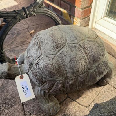 outdoor cement turtle