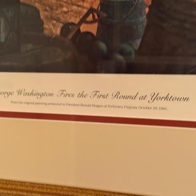Framed Jack Woodson Ltd Ed. Pencil signed George Washington Art