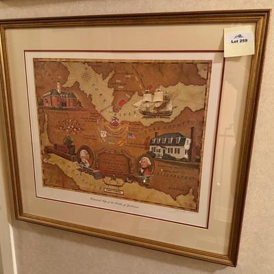 Jack Woodson signed art “Historical Map of the Battle of Yorktown