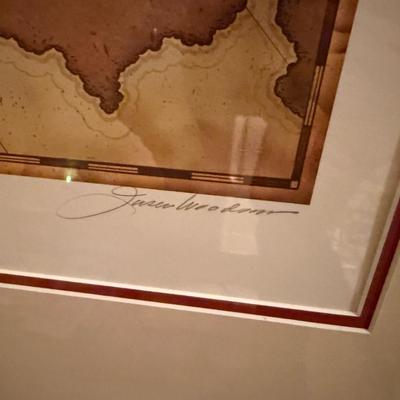 Jack Woodson signed art “Historical Map of the Battle of Yorktown