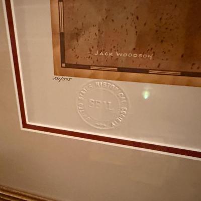 Jack Woodson signed art “Historical Map of the Battle of Yorktown