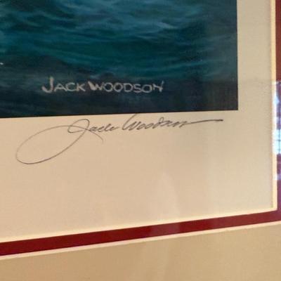 Jack Woodson signed “The Battle of the Virginia Capes” #101 tall ships art